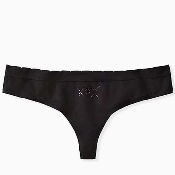 NWT Betsey Johnson Rhinestone Thong Panties 4X - Picture 5 of 9